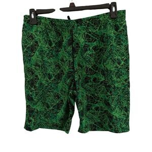 FL2 Green Patterned Swim Shorts Mens Size L